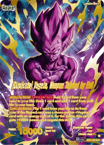 Commeson // (Duplicate) Vegeta, Weapon Tainted by Evil (SLR) (BT31-056), Impact Beyond Dimensions — DB Super card price
