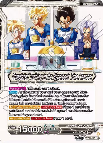 Training in the Hyperbolic Time Chamber // Completed Training in the Hyperbolic Time Chamber (BT31-115), Impact Beyond Dimensions — DB Super card price