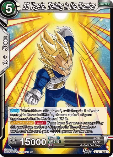 SS Vegeta, Training in the Chamber (BT31-123), Impact Beyond Dimensions — DB Super card price