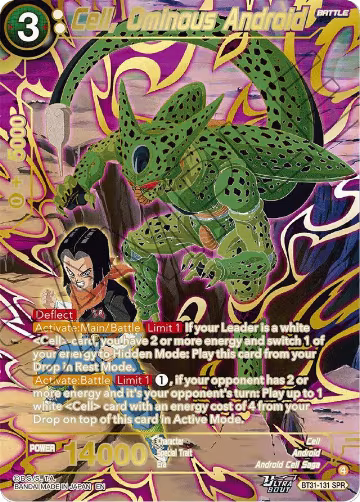 Cell, Ominous Android (SPR) (BT31-131), Impact Beyond Dimensions — DB Super card price