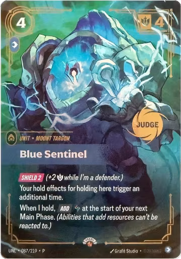 Blue Sentinel (087/219), Riftbound Judge Promotional Cards — Riftbound card price