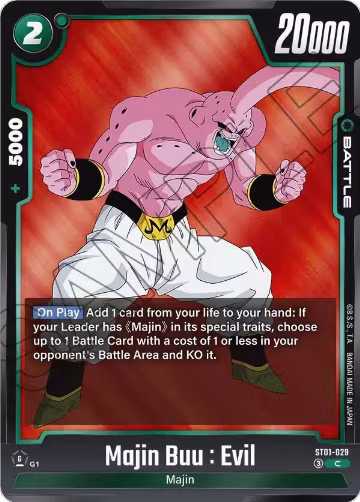 Majin Buu : Evil - ST01-029 (ST01-029), Story Booster 01 — DB Fusion card price