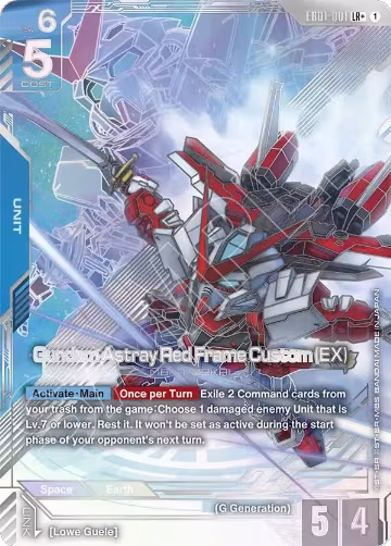 Gundam Astray Red Frame Custom (EX) (LR+) (EB01-001), Eternal Nexus — Gundam card price