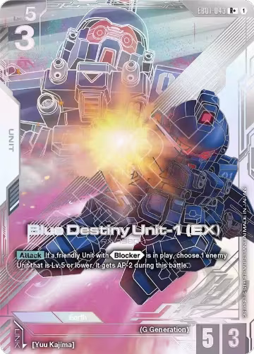Blue Destiny Unit-1 (EX) (R+) (EB01-043), Eternal Nexus — Gundam card price