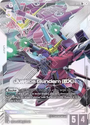 Justice Gundam (EX) (R+) (EB01-044), Eternal Nexus — Gundam card price