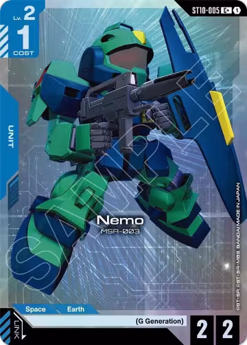 Nemo (C+) (ST10-005), Starter Deck 10: Generation Pulse — Gundam card price