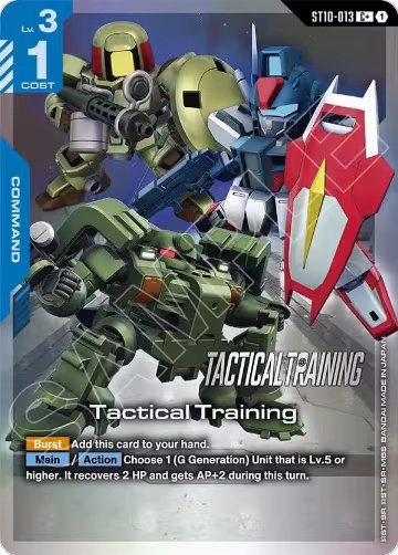 Tactical Training (C+) (ST10-013), Starter Deck 10: Generation Pulse — Gundam card price