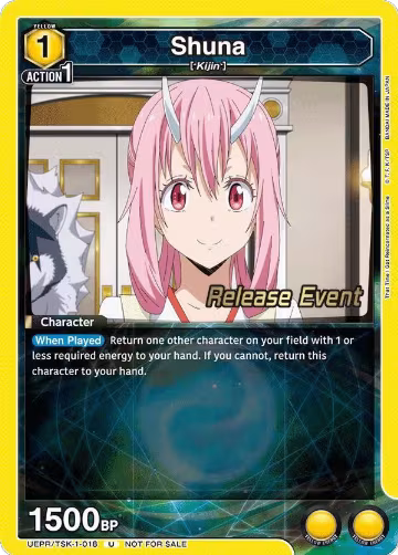 Shuna (018) (UEPR/TSK-1-018), That Time I Got Reincarnated as a Slime Release Event Cards — Union Arena card price