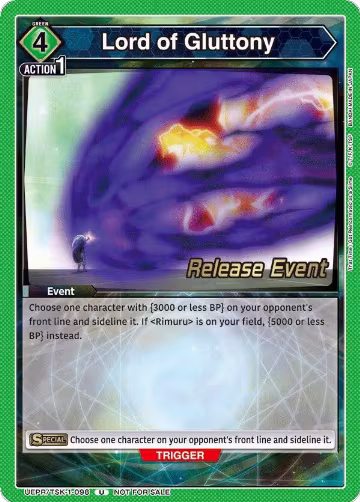 Lord of Gluttony (UEPR/TSK-1-098), That Time I Got Reincarnated as a Slime Release Event Cards — Union Arena card price