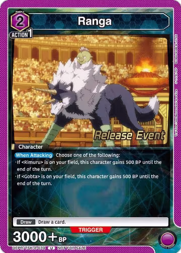 Ranga (039) (UEPR/TSK-2-039), That Time I Got Reincarnated as a Slime Release Event Cards — Union Arena card price