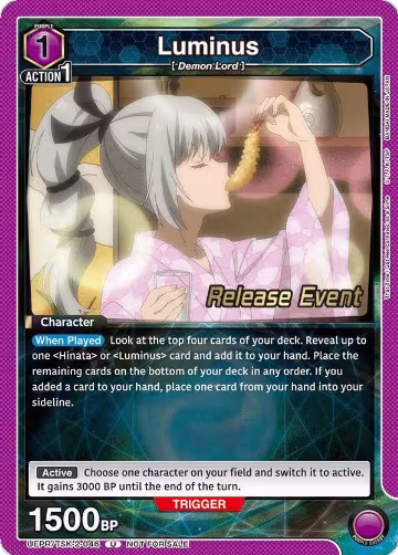 Luminus (046) (UEPR/TSK-2-046), That Time I Got Reincarnated as a Slime Release Event Cards — Union Arena card price