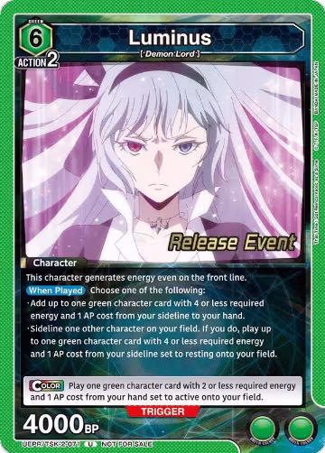 Luminus (071) (UEPR/TSK-2-071), That Time I Got Reincarnated as a Slime Release Event Cards — Union Arena card price