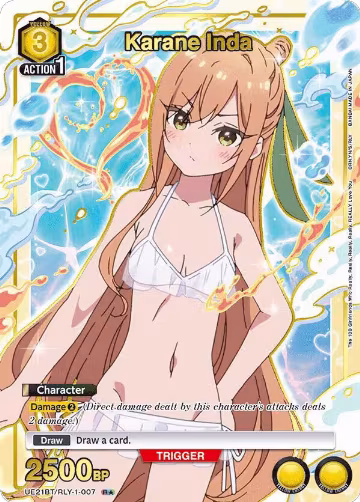 Karane Inda (007) (R*) (UE21BT/RLY-1-007), The 100 Girlfriends Who Really, Really, Really, Really, REALLY Love You — Union Arena card price