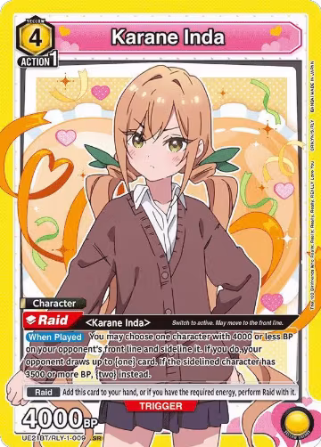 Karane Inda (009) (UE21BT/RLY-1-009), The 100 Girlfriends Who Really, Really, Really, Really, REALLY Love You — Union Arena card price