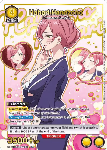 Hahari Hanazono (030) (R*) (UE21BT/RLY-1-030), The 100 Girlfriends Who Really, Really, Really, Really, REALLY Love You — Union Arena card price