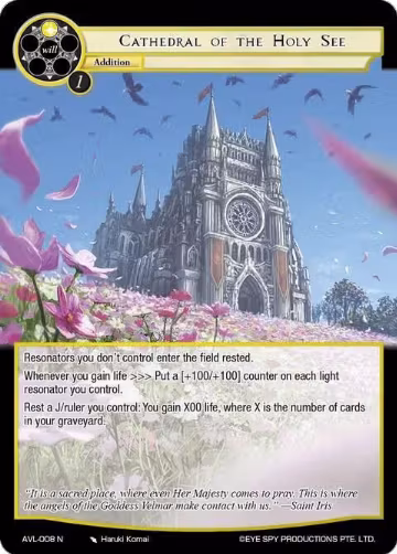 Cathedral of the Holy See (AVL-008 N), Attack on Velmardia — Force of Will card price
