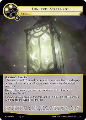 Luminous Scaladiant (AVL-014 R), Attack on Velmardia — Force of Will card price
