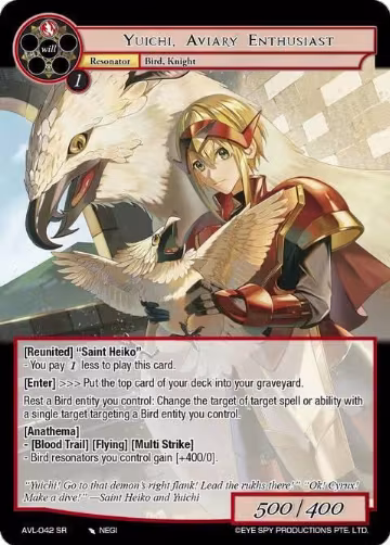 Yuichi, Aviary Enthusiast (AVL-042 SR), Attack on Velmardia — Force of Will card price