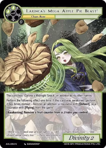 Larinca's Mega Apple Pie Blast! (AVL-064 N), Attack on Velmardia — Force of Will card price