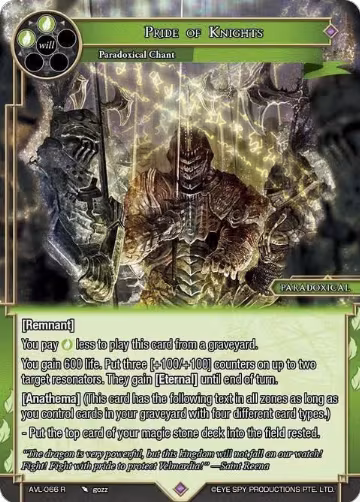 Pride of Knights (AVL-066 N), Attack on Velmardia — Force of Will card price