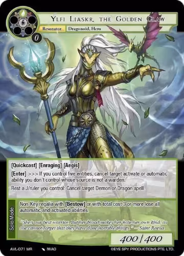 Ylfi Liaskr, the Golden Claw (AVL-071 MR), Attack on Velmardia — Force of Will card price