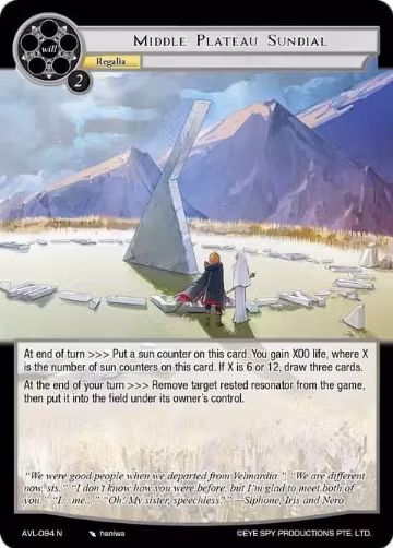Middle Plateau Sundial (AVL-094 N), Attack on Velmardia — Force of Will card price
