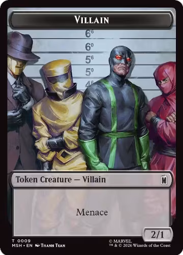 Villain (0009) // Robot Villain (0020) Double-Sided Token (9 // 20), Marvel Super Heroes — Magic card price