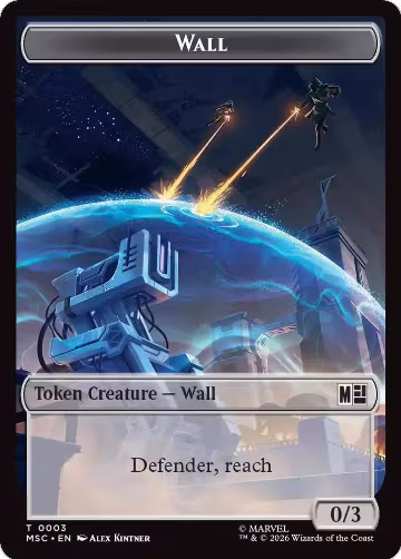 Wall (0003) // Merfolk (0006) Double-Sided Token (3 // 6), Commander: Marvel Super Heroes — Magic card price