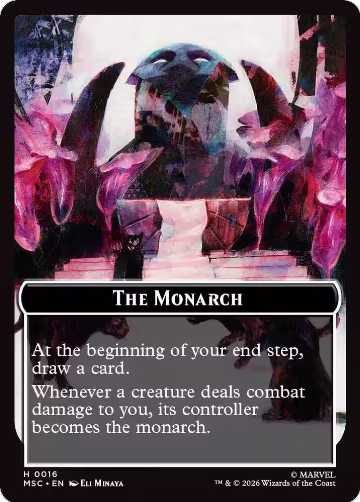 The Monarch (0016) // Vibranium (0015) Double-Sided Token (16 // 15), Commander: Marvel Super Heroes — Magic card price