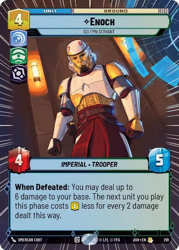 Enoch - Solemn Servant (Hyperspace) (291), Ashes of the Empire — Star Wars card price