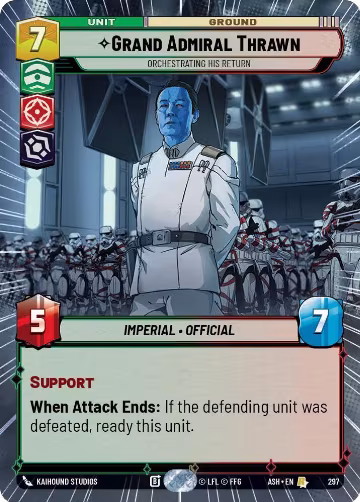 Grand Admiral Thrawn - Orchestrating His Return (Hyperspace) (297), Ashes of the Empire — Star Wars card price
