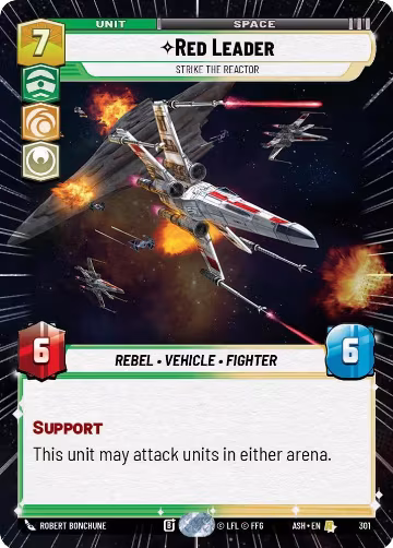 Red Leader - Strike the Reactor (Hyperspace) (301), Ashes of the Empire — Star Wars card price