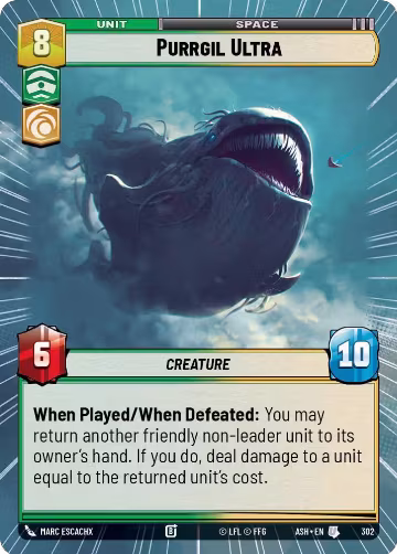 Purrgil Ultra (Hyperspace) (302), Ashes of the Empire — Star Wars card price