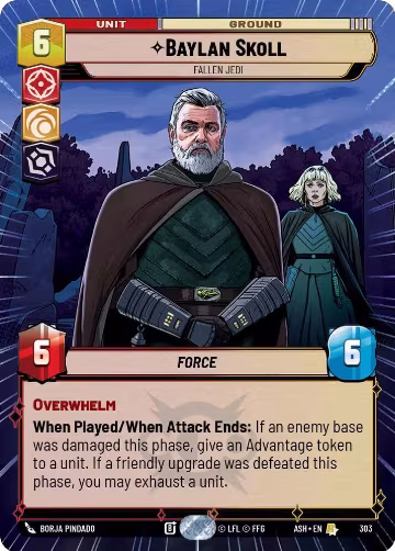 Baylan Skoll - Fallen Jedi (Hyperspace) (303), Ashes of the Empire — Star Wars card price