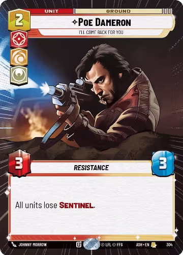 Poe Dameron - I'll Come Back For You (Hyperspace) (304), Ashes of the Empire — Star Wars card price