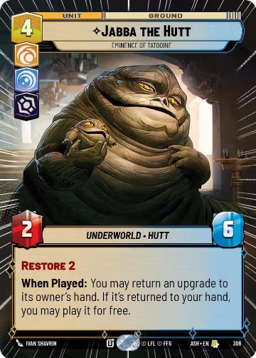 Jabba the Hutt - Eminence of Tatooine (Hyperspace) (306), Ashes of the Empire — Star Wars card price