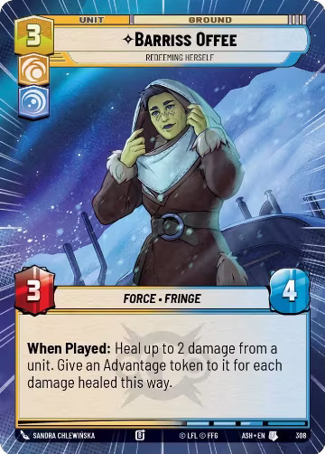 Barriss Offee - Redeeming Herself (Hyperspace) (308), Ashes of the Empire — Star Wars card price