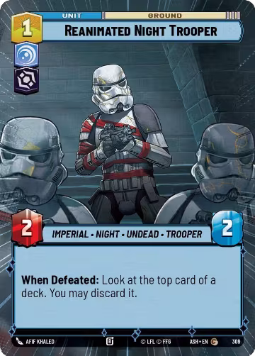 Reanimated Night Trooper (Hyperspace) (309), Ashes of the Empire — Star Wars card price