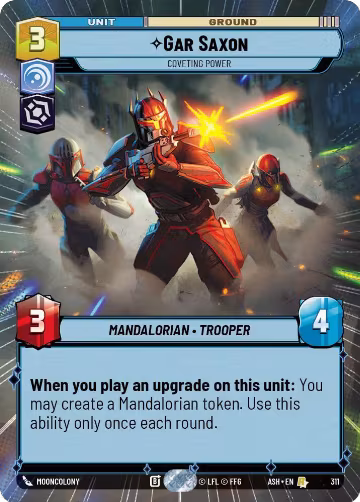 Gar Saxon - Coveting Power (Hyperspace) (311), Ashes of the Empire — Star Wars card price