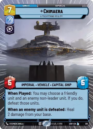 Chimaera - A Frightening Reality (Hyperspace) (316), Ashes of the Empire — Star Wars card price