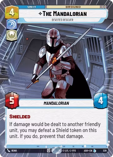 The Mandalorian - Devoted Rescuer (Hyperspace) (326), Ashes of the Empire — Star Wars card price