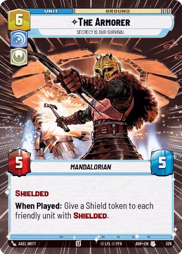 The Armorer - Secrecy is Our Survival (Hyperspace) (328), Ashes of the Empire — Star Wars card price