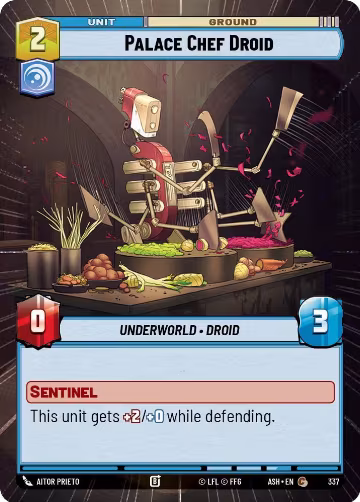 Palace Chef Droid (Hyperspace) (337), Ashes of the Empire — Star Wars card price