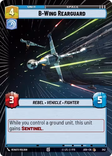 B-Wing Rearguard (Hyperspace) (342), Ashes of the Empire — Star Wars card price
