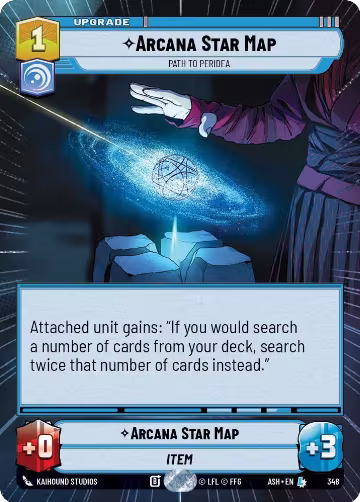 Arcana Star Map - Path to Peridea (Hyperspace) (348), Ashes of the Empire — Star Wars card price