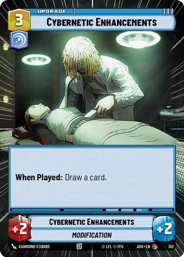 Cybernetic Enhancements (Hyperspace) (351), Ashes of the Empire — Star Wars card price