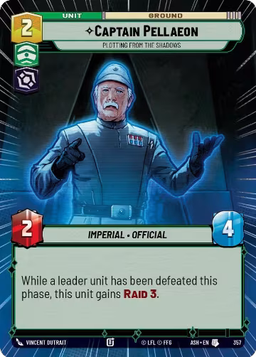 Captain Pellaeon - Plotting from the Shadows (Hyperspace) (357), Ashes of the Empire — Star Wars card price