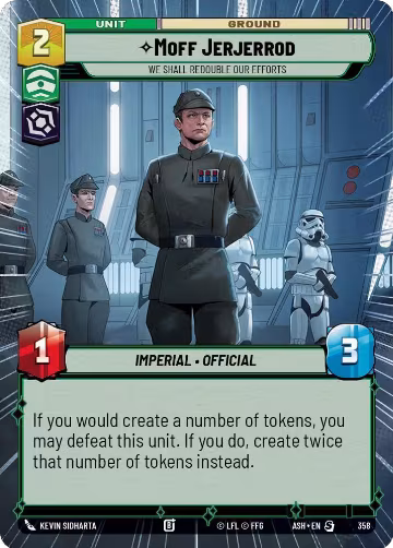 Moff Jerjerrod - We Shall Redouble Our Efforts (Hyperspace) (358), Ashes of the Empire — Star Wars card price