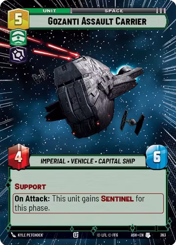 Gozanti Assault Carrier (Hyperspace) (363), Ashes of the Empire — Star Wars card price