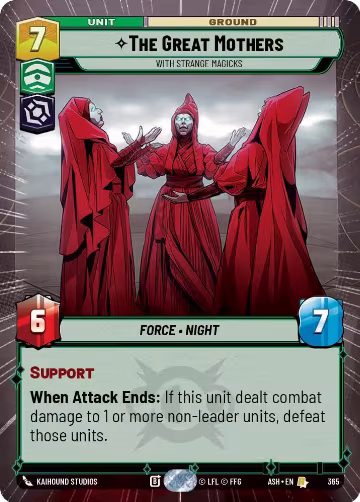 The Great Mothers - With Strange Magicks (Hyperspace) (365), Ashes of the Empire — Star Wars card price